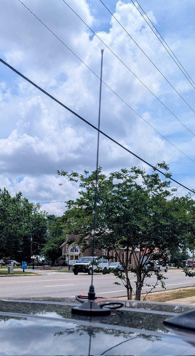 Mobile whip antenna during a Winlink Wednesday lunchtime check-in