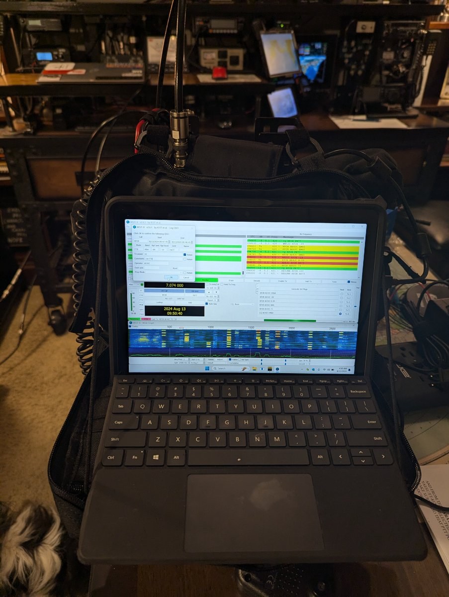 Manpack in the shack. Logging my first successful FT8 contact!
