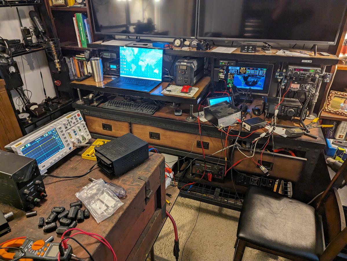 The shack mid-troubleshoot during this project